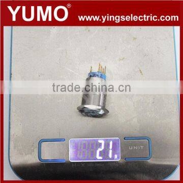 ABS19S-P11-E 19mm Ring LED Lamp Green Metal Push Button photo-6