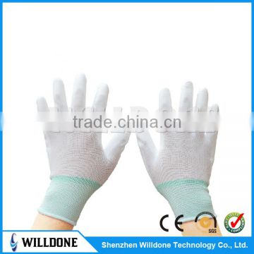 HOT!!! Finger PU Coated Nylon Gloves