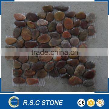 red pebble flat meshed tile