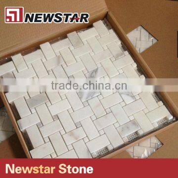Newstar Wholesale White Marble Tile Veining Patterns Of Gold And Grey Finish Mosaic photo-5