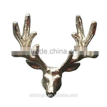 3D small size metal alloy deer head arts,reindeer part