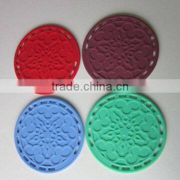 Eco-friendly heat resistant silicone trivet pot holder