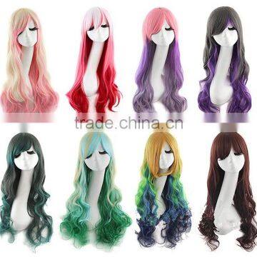 Hot Sale Fashion Female Synthetic Hair Colorful Cosplay Wig