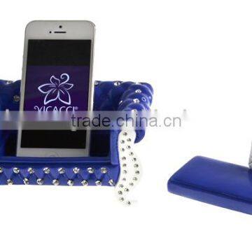 2016 Fashionable Gold Silver Ring Jewelry Box Mobile Phone Holder Set Cabinet Display With Brand Crystal photo-4