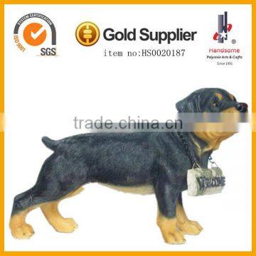 10 Inch Lifelike Animal Dog Sculpture Home Decoration Swizerland Rescue Dog Resinic Craft photo-2