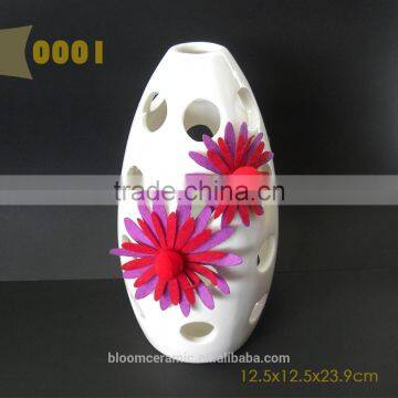 Ceramic christmas flower vase