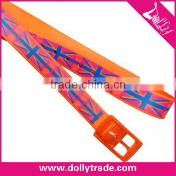 UK Flag Orange Fruit Smell Fashion Silicone Rubber Belt