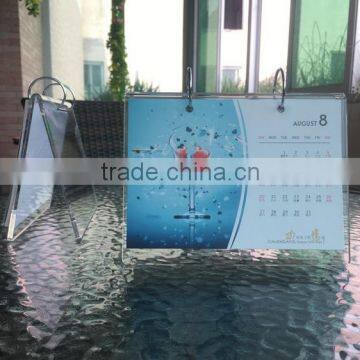 2017 Wholesales With Printing Supply Customized Clear Acrylic Table Calendar Frame 3x5 Acrylic Frame photo-3