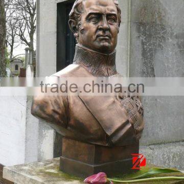 Bronze famous man bust sculpture