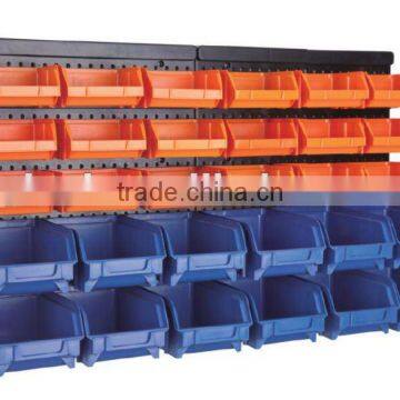 30 Bin Wall Mount Parts Rack,30 plastic storage bin kit, combination boxes,30 plastic wall mounted storage bin rack (202711)