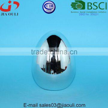 Easter Decoration Silver Ceramic Egg photo-5