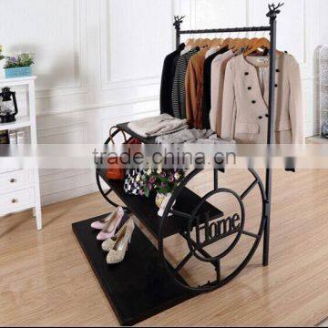 Fashion Metal Floorstanding Multilayer Clothing Rack photo-6
