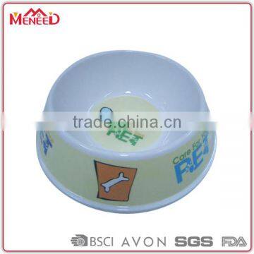 Pet Items Cheap Plastic Melamine Animal Print Pet Bowl