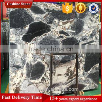 Polished 1.8cm Thickness Cultured Galaxy Blue Marble Slab photo-2