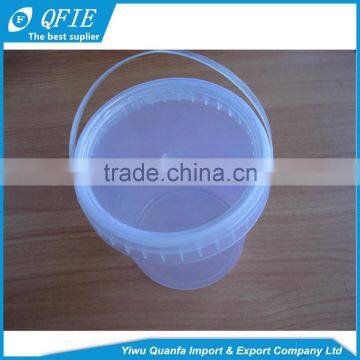 Wholesale 1 Litre Empty Transparent and White Plastic Buckets With Lip photo-3