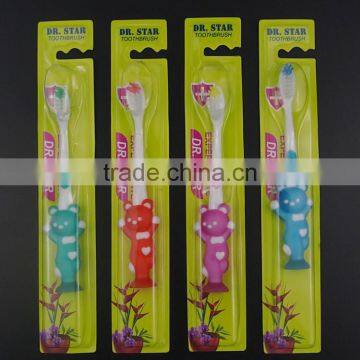 Child small head cheap nylon brisltles rubber pp handle toothbrush