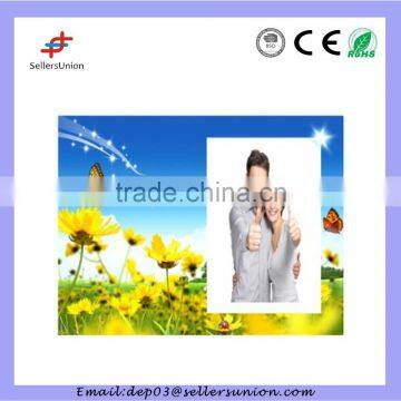 High Quality Sun Flower Printed Decoration Mirror Glass Frame 4"x6" photo-2