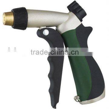 High pressure metal zinc alloy garden watering gun with TPR coated