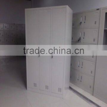 Furniture Bedroom Steel Three Door Metal Locker/ Closet photo-2
