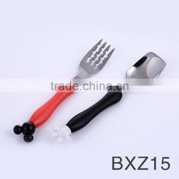 BXZ15 Adorable Cute Carton Cutlery Set Kitchen Utensils Baby Spoon and Fork Set photo-4