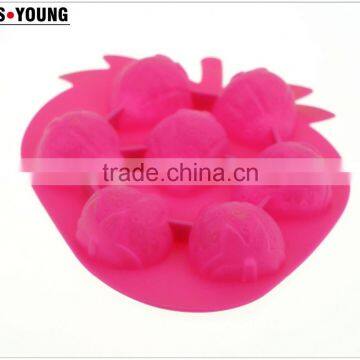 11098 Popular Baking Tools Silicone Strawberry Shape Cake Moulds photo-3