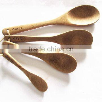 Eco-friendly bamboo measuring spoon set