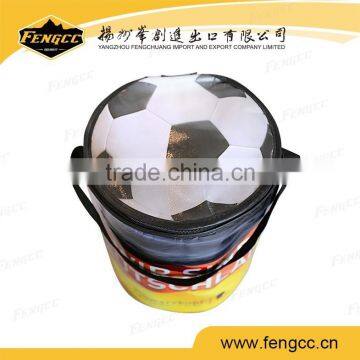Outdoor Cylinder Football Pattern Lunch Bag Beer Cooler Bag photo-2