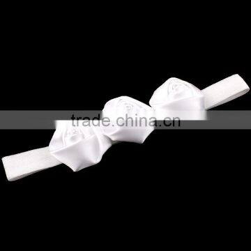 Handmade Satin Rose Flower Headband for Kids Hair Accessories photo-3
