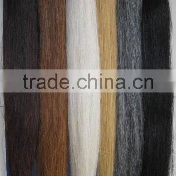 White Brown Black Color Horse Hair for brush tail extensions