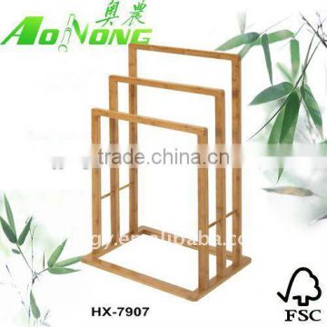 new product bamboo bathroom towel rack stand