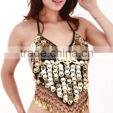 Sexy dance wear halter style crop top for women AF0057