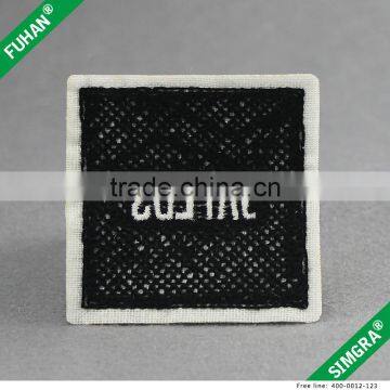 Professional Design Square Shape Black Chenille Embroidery Badges photo-2