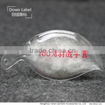 Clear Custom Size Square Down Tag With Logo