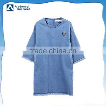 casual embroidered loose plain new model girls' summer latest 2016 new arrival ladies western dress fashion designs photos