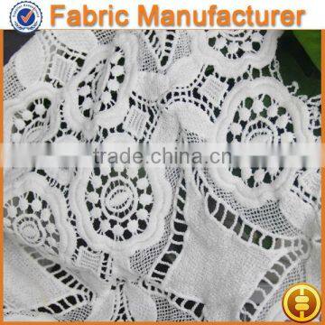 cicheng textile Milky yarn chemical lace fabric for evening dress