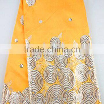 2017 Hot Selling African Raw Silk George Fabric India George Wrappers photo-3