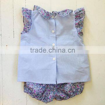 Hot Sale Wholesale Infant Clothing Children's Boutique Clothes Cap Sleeves and Print Pant Baby Clothes Set