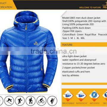 2017 OEM ODM Ultra Light Winter Men White Duck Feather Down Jacket photo-4