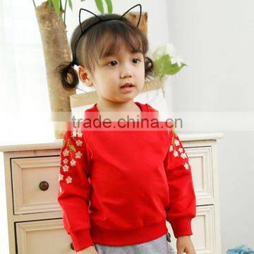 S33602W Childrens High Quality Hoodies Wholesale Flower Embroidery Hoodies photo-2