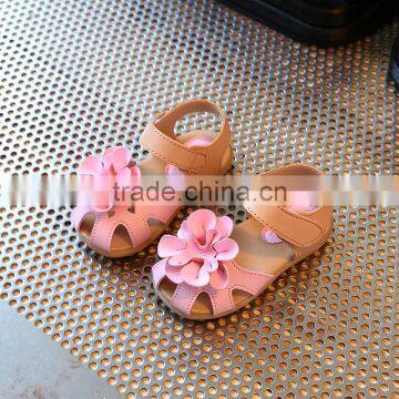 S60222B 2017 New Spring and Summer of 2017 Children's Sandals Flowers Baby Shoes photo-2