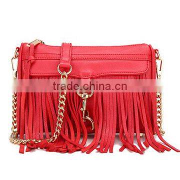 DY0020Z Europea Fashon Ladies Real Leather Fringe Chain Bag photo-2