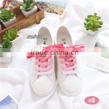 8mm Flat Tie Dry Laces~In Stock Gradient Rainbow Color Shoelaces~Polyester Printing Laces For Sneakers~Amazon Suppliers photo-3