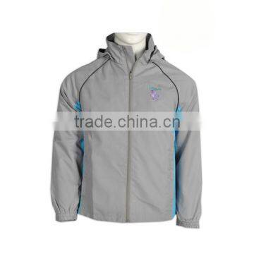 ISO 9001 Warm Custom Waterproof Windbreaker Sliver Jacket photo-3