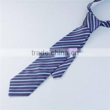 Polyester Necktie Purple Stripe Oem Neckties