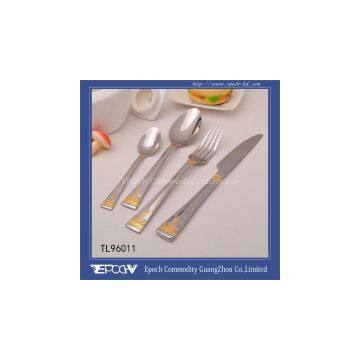 86 Pieces Gold Plated Cutlery 201# Stainless Steel(TL96011)