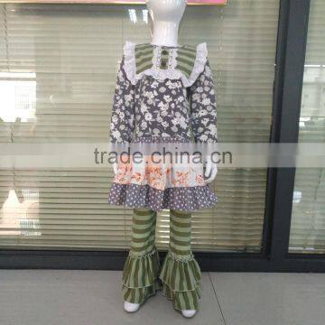 Hottest Baby Clothing Sets Mustard Pie Remake Children Boutique Outfit