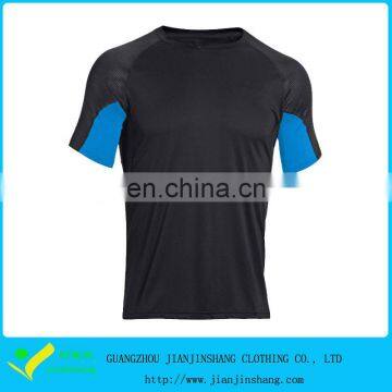 Newest Dri Fit Polyester Tight Contrast Mesh Fiber Sports T Shirts