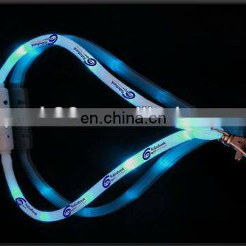 neon lanyard with led light,customized led blinking lanyard