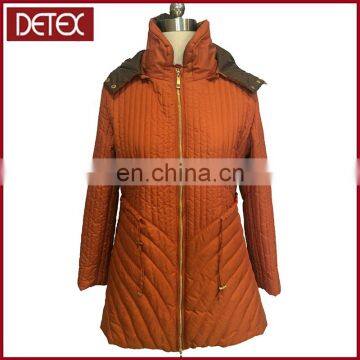 Chinese Manufacturer Women Slim Padded Jacket With Fur Hood