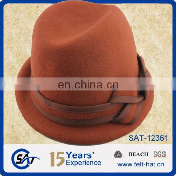 Ladies' elegant wool bucket hat, 100% pure wool nice bucket hat